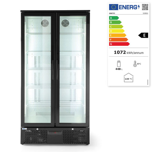 Kjøleskap Backbar med doble dører 448L, Arktic, 220 - 240V/300W, 900x515x (H) 1820mm - for Storkjøkken - XL - Storkjøkken
