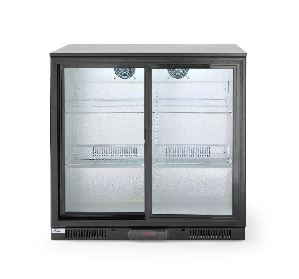 Kjøleskap bar under benk med skyvedører 197L Arktic, 220 - 240V/160W, 900x500x (H) 900mm - for Storkjøkken - XL - Storkjøkken