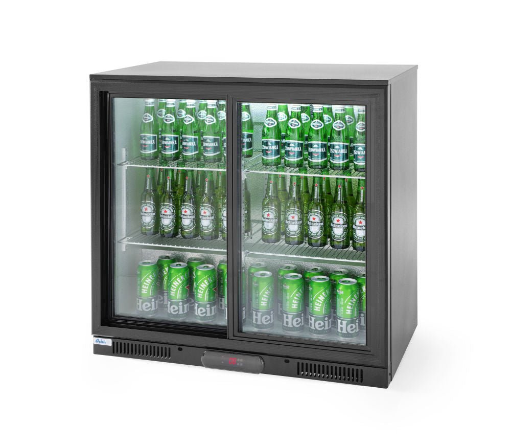 Kjøleskap bar under benk med skyvedører 197L Arktic, 220 - 240V/160W, 900x500x (H) 900mm - for Storkjøkken - XL - Storkjøkken