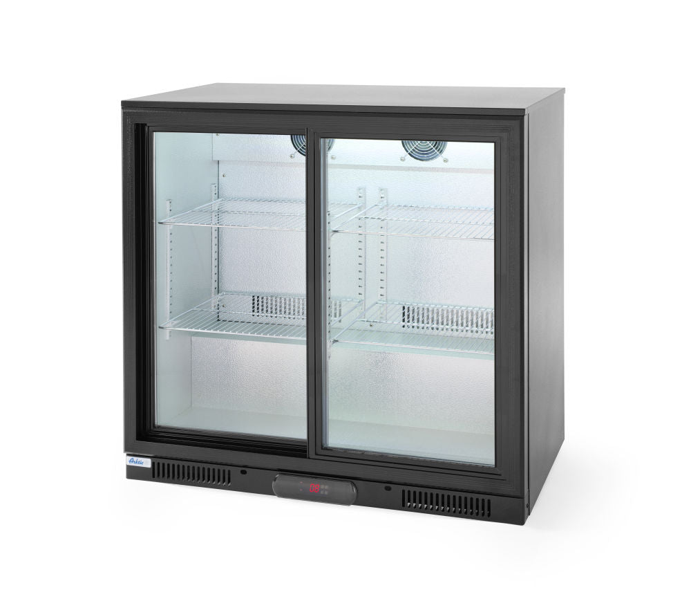 Kjøleskap bar under benk med skyvedører 197L Arktic, 220 - 240V/160W, 900x500x (H) 900mm - for Storkjøkken - XL - Storkjøkken