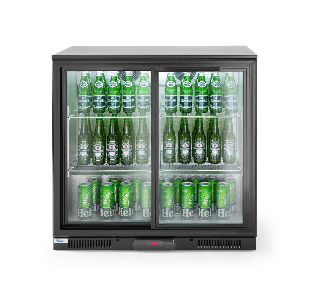 Kjøleskap bar under benk med skyvedører 197L Arktic, 220 - 240V/160W, 900x500x (H) 900mm - for Storkjøkken - XL - Storkjøkken
