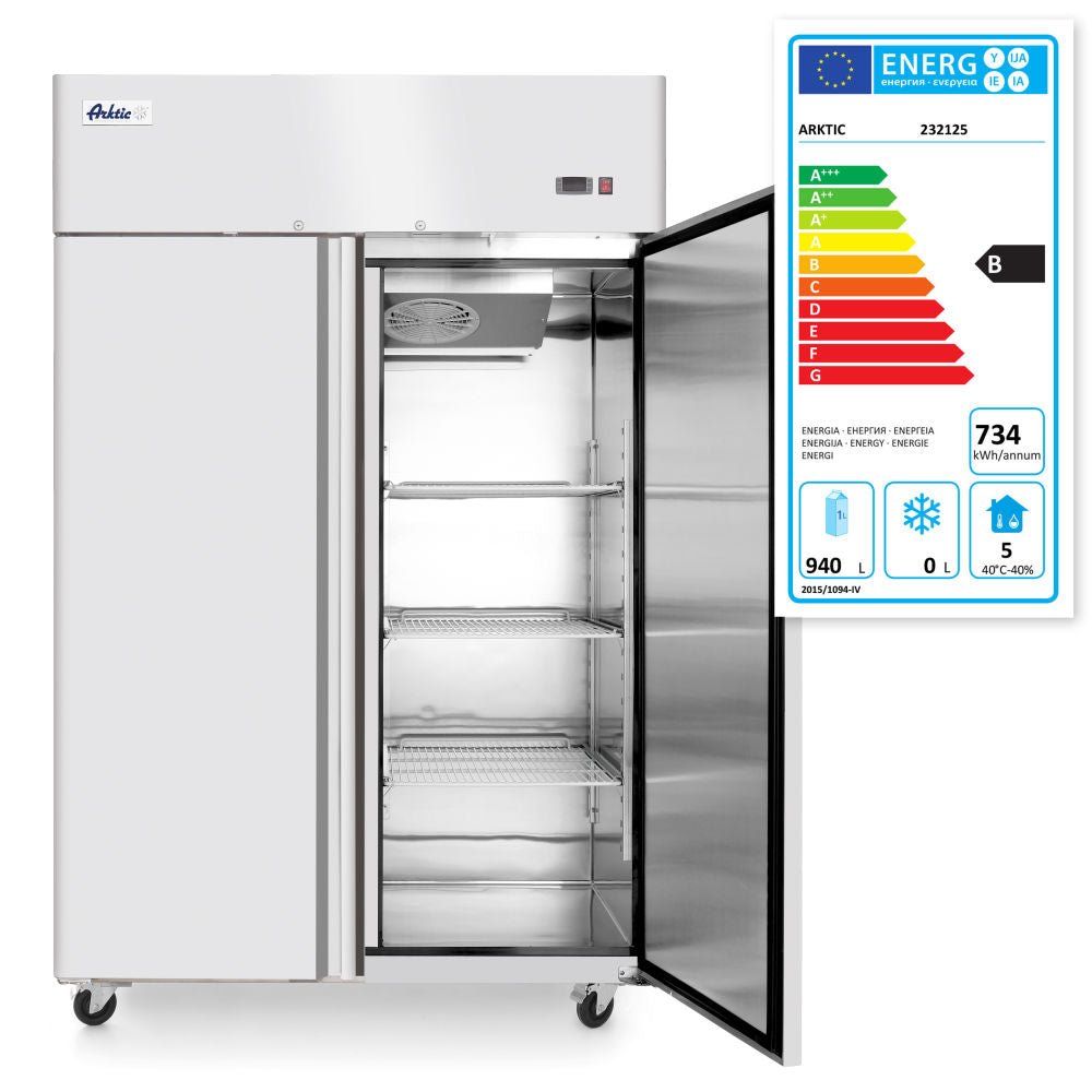 Kjøleskap med 2 dører 1240L, Arktic, GN 2/1, 940L, 230V/350W, 1314x805X (H) 2065mm - for Storkjøkken - XL - Storkjøkken