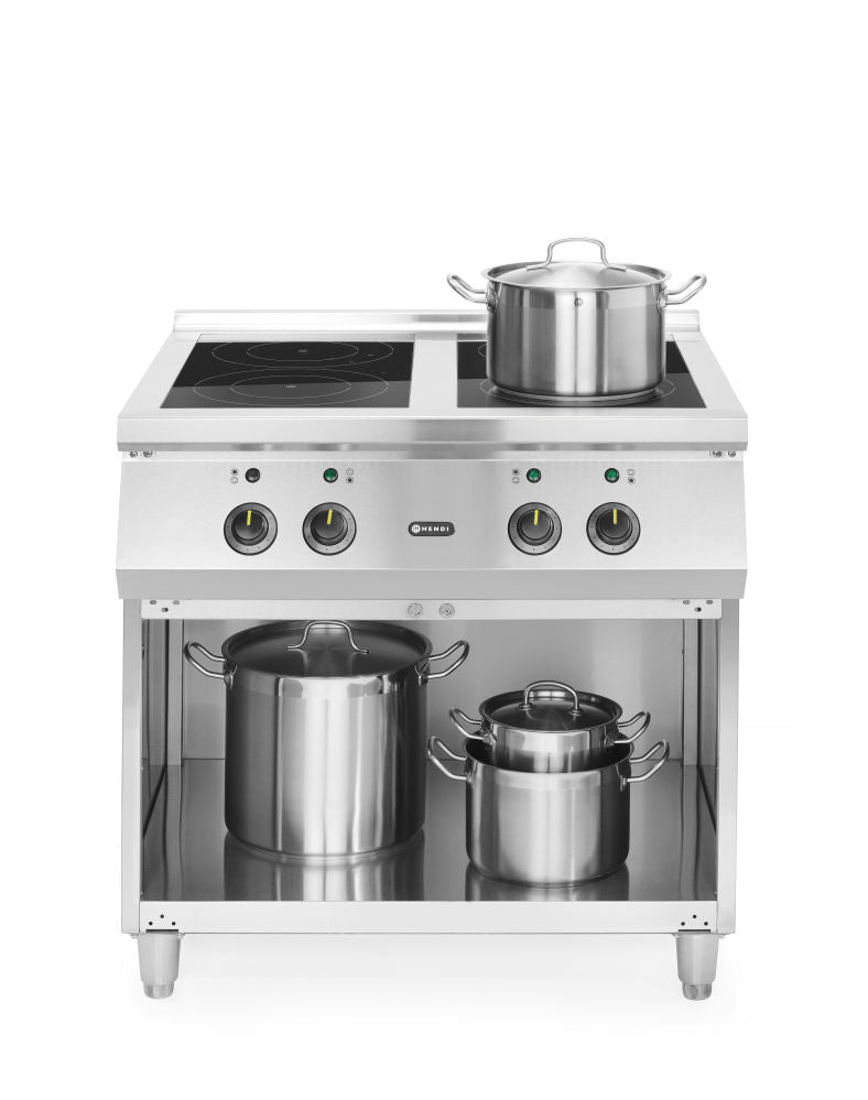 Koketopp Induksjon - 4 soner, 400V/17000W, 800x700X (H) 870mm - for Storkjøkken - XL - Storkjøkken