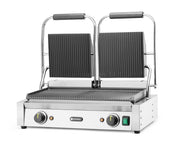 Kontakt Grill - Dobbeltgrill helt ribbet, ribbet topp og bunn, 230V/3600W, 570x370X (H) 210mm - for Storkjøkken - XL - Storkjøkken