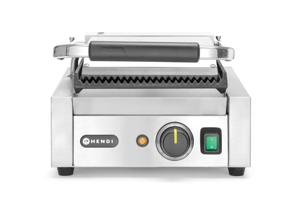 Kontakt Grill - Enkelt versjon, Ribbed Top and Bottom, 230V/1800W, 310x370x (H) 210mm - for Storkjøkken - XL - Storkjøkken