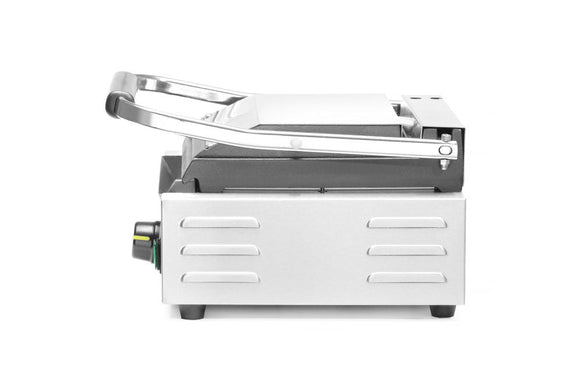 Kontakt Grill - Enkelt versjon, ribbet topp og glatt bunn, 230v/1800W, 310x370x (H) 210mm - for Storkjøkken - XL - Storkjøkken