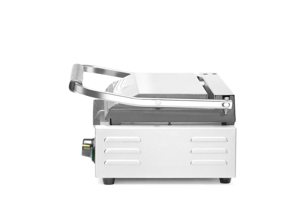 Kontakt Grill „Panini”, ribbet topp og glatt bunn, 230V/2200W, 430x370x (H) 210mm - for Storkjøkken - XL - Storkjøkken