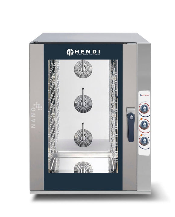 Konveksjonsovn analog med luftfukter NANO 12x GN1/1, 400V/16100W, 920x834x (H) 1195mm - for Storkjøkken - XL - Storkjøkken