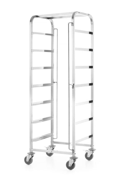 Mobil tralle for oppvaskmaskinkurver - 7 x 500x500 mm, 615x560x (h) 1700mm - for Storkjøkken - XL - Storkjøkken