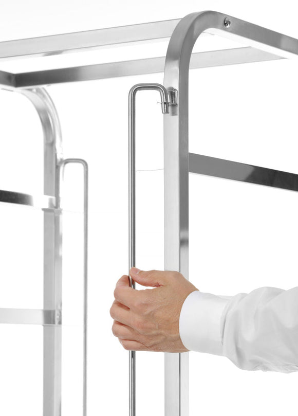 Mobil tralle for oppvaskmaskinkurver - 7 x 500x500 mm, 615x560x (h) 1700mm - for Storkjøkken - XL - Storkjøkken