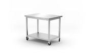 Mobilt bord med en hylle - skrudd, dybde 700 mm, 1000x700x (h) 850mm - for Storkjøkken - XL - Storkjøkken