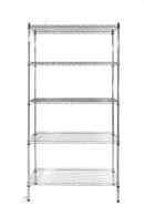 Oppbevaringsstativ med 5 hyller, Chrome, 910x455x (H) 1830mm - for Storkjøkken - XL - Storkjøkken