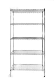 Oppbevaringsstativ med 5 hyller, Chrome, 910x455x (H) 1830mm - for Storkjøkken - XL - Storkjøkken
