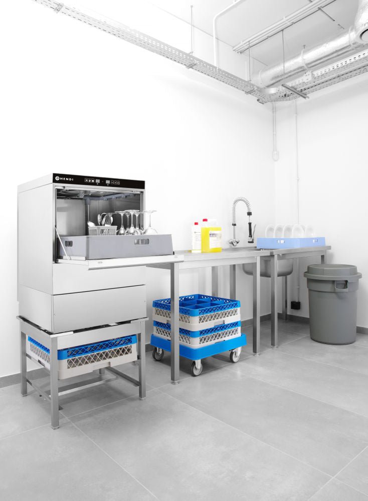 Oppvaskmaskin 50x50 - Elektronisk kontroll, 400V/6600W, 570x600X (H) 830mm - for Storkjøkken - XL - Storkjøkken