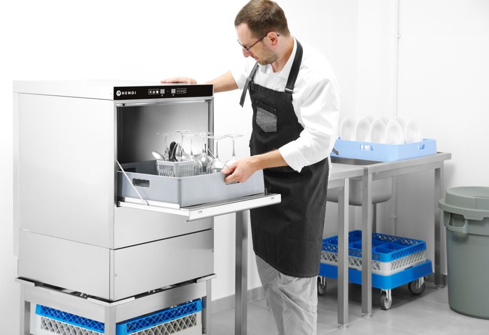 Oppvaskmaskin 50x50 - Elektronisk kontroll, 400V/6600W, 570x600X (H) 830mm - for Storkjøkken - XL - Storkjøkken