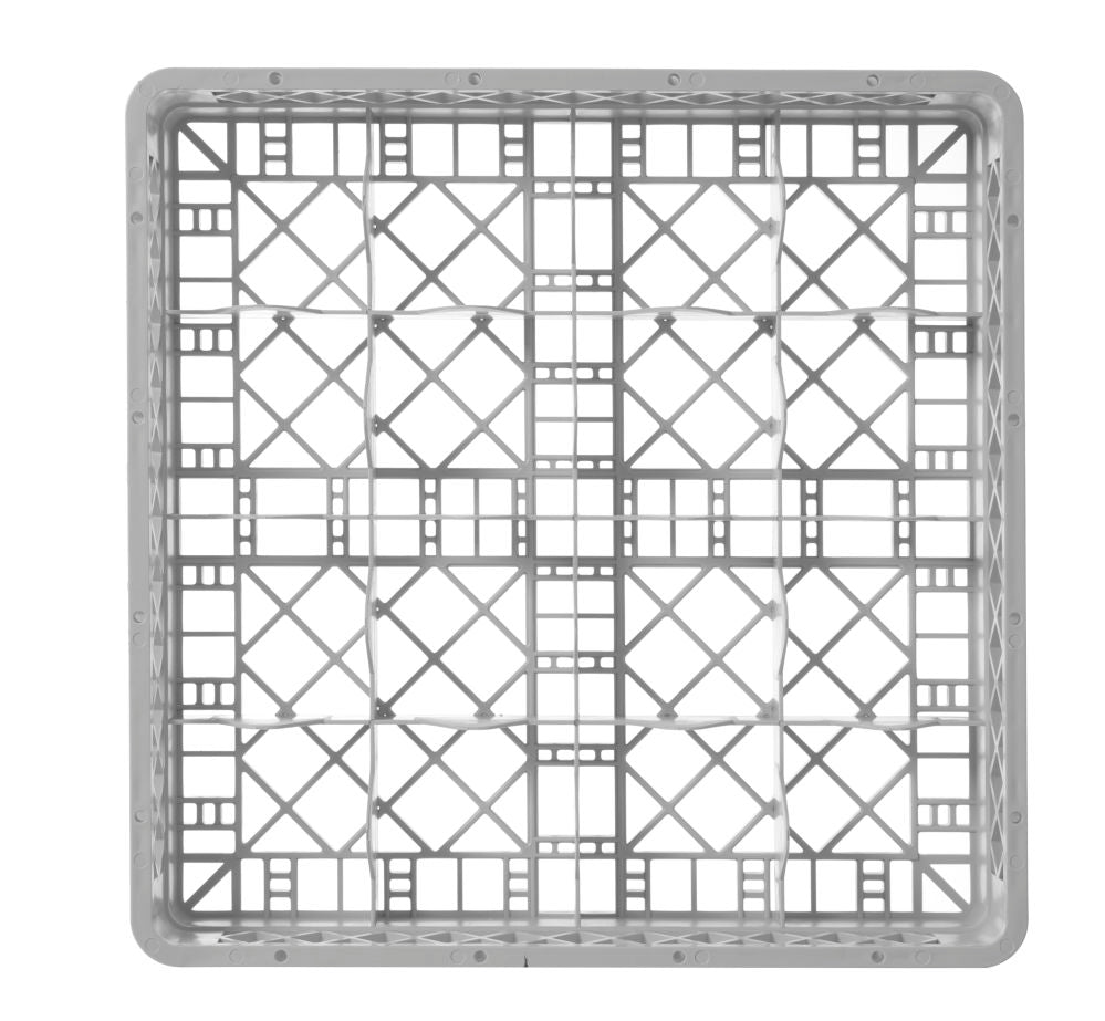 Oppvaskmaskinkurv for glass, 16 rom, 500x500x (h) 104mm - for Storkjøkken - XL - Storkjøkken