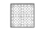 Oppvaskmaskinkurv for glass, 9 rom, 500x500x (h) 104mm - for Storkjøkken - XL - Storkjøkken