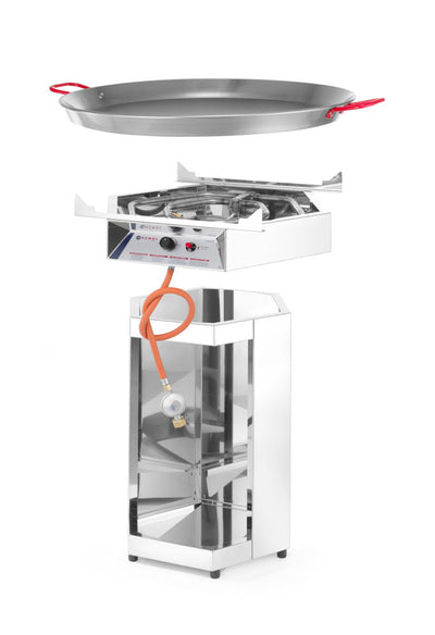 Paellakoker med panne Fiesta 800, 7kw, 800x800x (H) 900mm - for Storkjøkken - XL - Storkjøkken