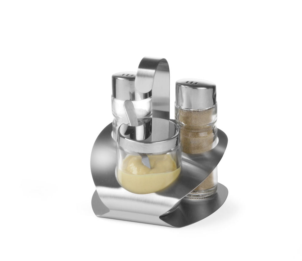 Pepper, salt, sennep sett, 100x95x (H) 115mm - for Storkjøkken - XL - Storkjøkken