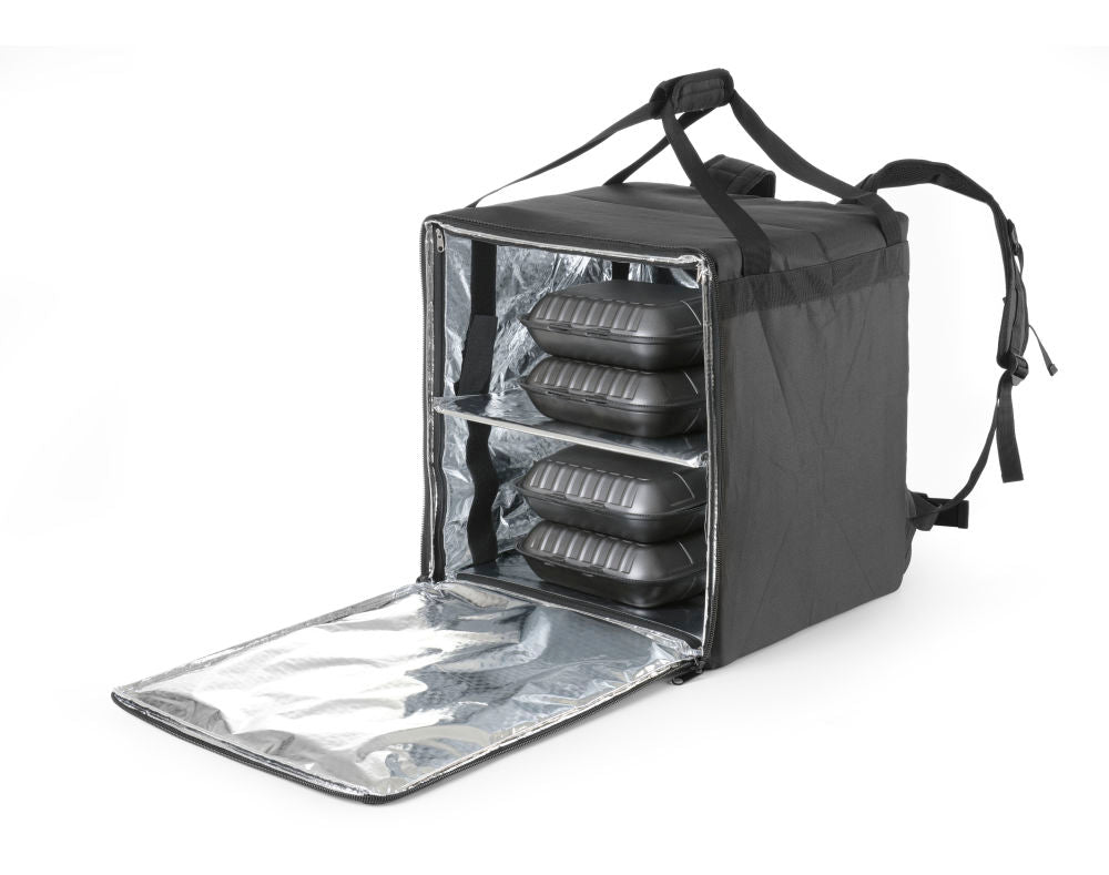 Pizza & Food Delivery ryggsekk isolert, 75,2L, svart, 410x410x (H) 480mm - for Storkjøkken - XL - Storkjøkken