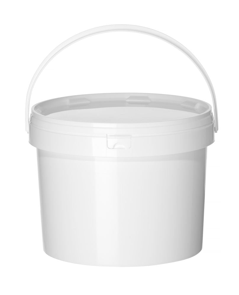 Plastbøtte med lokk - 11,5L - Hvit - for Storkjøkken - XL - Storkjøkken