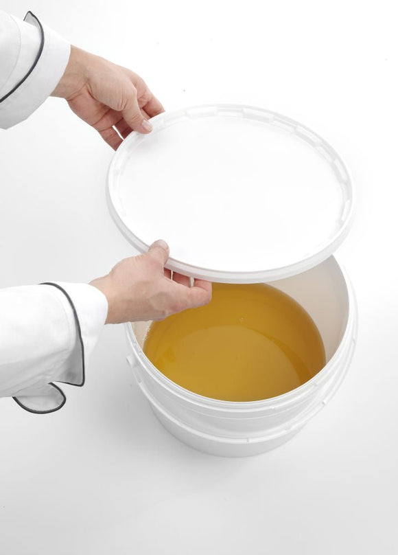 Plastbøtte med lokk - 11,5L - Hvit - for Storkjøkken - XL - Storkjøkken