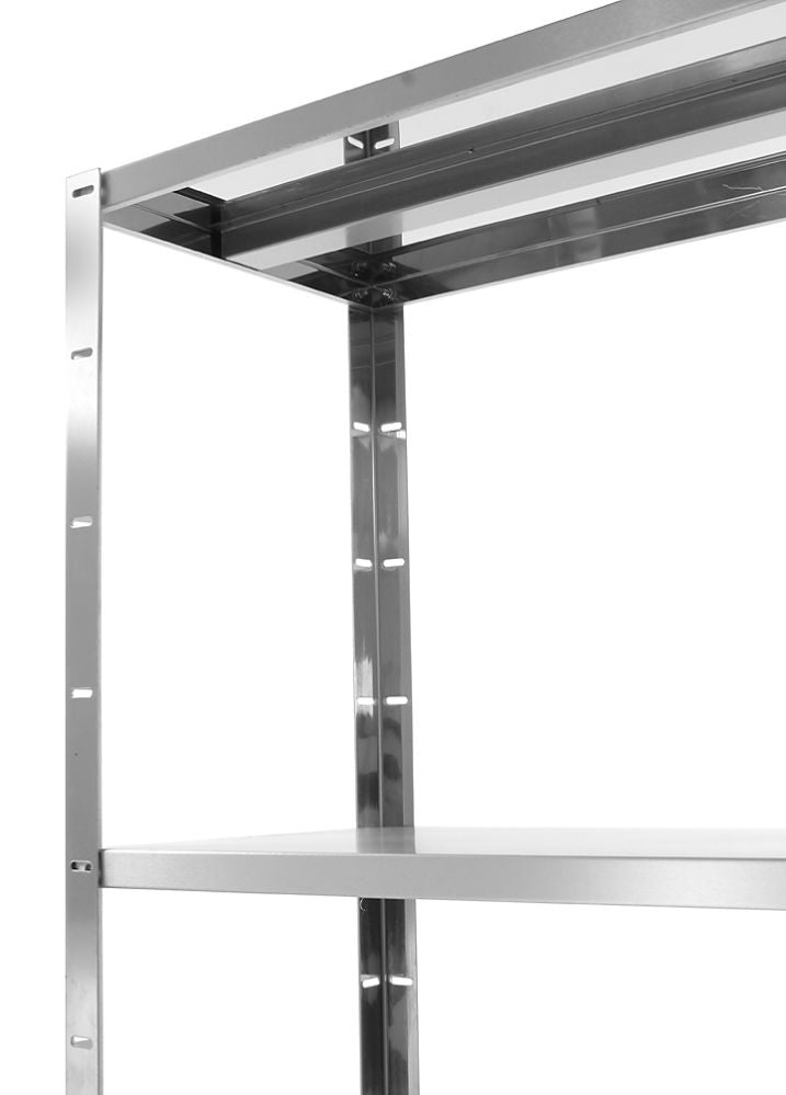 Reol med 4 hyller, rustfritt stål 100x40x180 cm - for Storkjøkken - XL - Storkjøkken