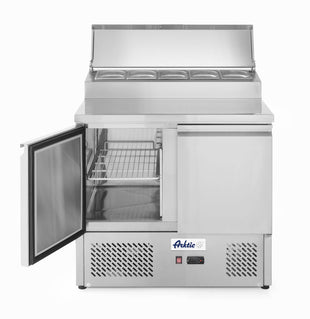 Saladette med 2 dører og hevet GN - montre 300L, Arktic, 230V/310W, 900x700X (H) 1055mm - for Storkjøkken - XL - Storkjøkken