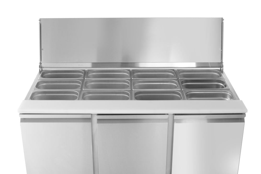 Saladette med 3 dører 380L, Arktic, 230V/310W, 1365x700X (H) 888mm - for Storkjøkken - XL - Storkjøkken