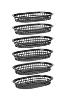 Serverings kurver fast food - stil, svart, 6 stk., 275x175x (h) 38mm - for Storkjøkken - XL - Storkjøkken