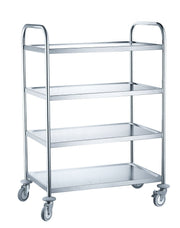 Serverings tralle med 4 hyller, 905x585x (H) 1245mm - for Storkjøkken - XL - Storkjøkken