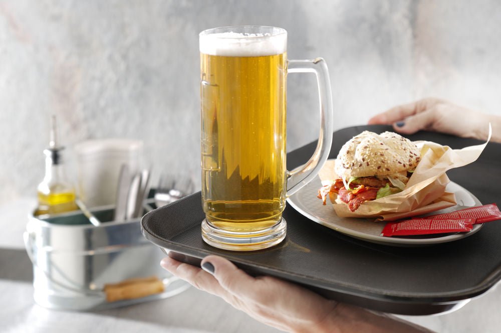 Serveringsbrett, rektangulær, sklisikker, svart, GN 1/1, 530x325mm - for Storkjøkken - XL - Storkjøkken