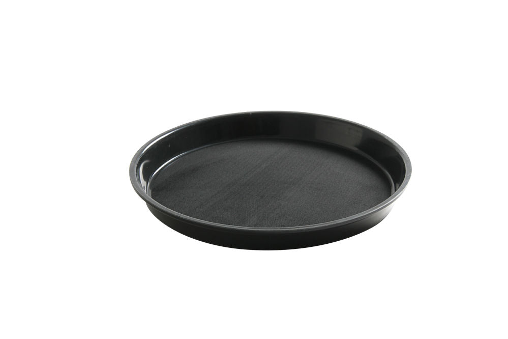 Serveringsbrett, runde, sklisikre, høy felg, svart, Ø360X (H) 39mm - for Storkjøkken - XL - Storkjøkken