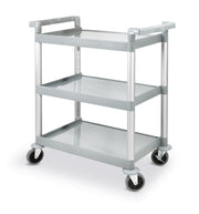 Serveringsvogn i plast - 3 - hylle, 800x410x (h) 950mm - for Storkjøkken - XL - Storkjøkken
