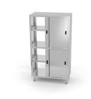 Skap med hyller skyvedører på begge sider, 1000x600X (H) 1800mm - for Storkjøkken - XL - Storkjøkken