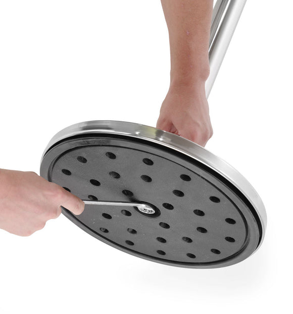 Sperrestolpe med høyglans pollert finish, Post + Base, Ø360X (H) 1010mm - for Storkjøkken - XL - Storkjøkken