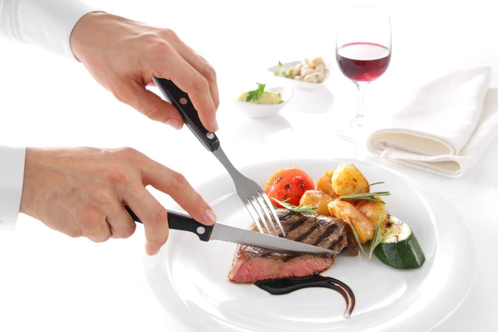 Steak Gaffel - 6 stk, 6 stk., (L) 200mm - for Storkjøkken - XL - Storkjøkken