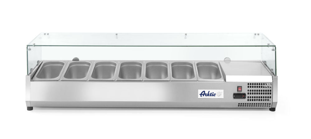 Toppmontert kjøledisplay GN 1/3, Arktic, 4x GN 1/3, 230V/180W, 1205x395x (H) 430mm - for Storkjøkken - XL - Storkjøkken