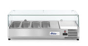Toppmontert kjøledisplay GN 1/3, Arktic, 4x GN 1/3, 230V/180W, 1205x395x (H) 430mm - for Storkjøkken - XL - Storkjøkken