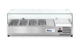 Toppmontert kjøledisplay GN 1/3, Arktic, 4x GN 1/3, 230V/180W, 1205x395x (H) 430mm - for Storkjøkken - XL - Storkjøkken