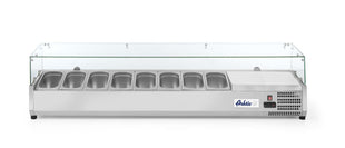 Toppmontert kjøledisplay GN 1/4, Arktic, 8x GN 1/4, 230V/180W, 1805x335x (H) 430mm - for Storkjøkken - XL - Storkjøkken