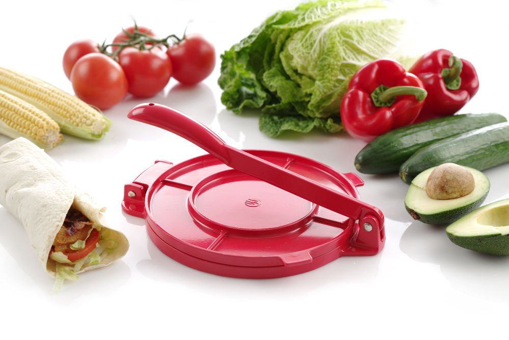 Tortilla Press, rød, 685x250x (h) 200mm - for Storkjøkken - XL - Storkjøkken
