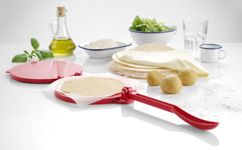Tortilla Press, rød, 685x250x (h) 200mm - for Storkjøkken - XL - Storkjøkken