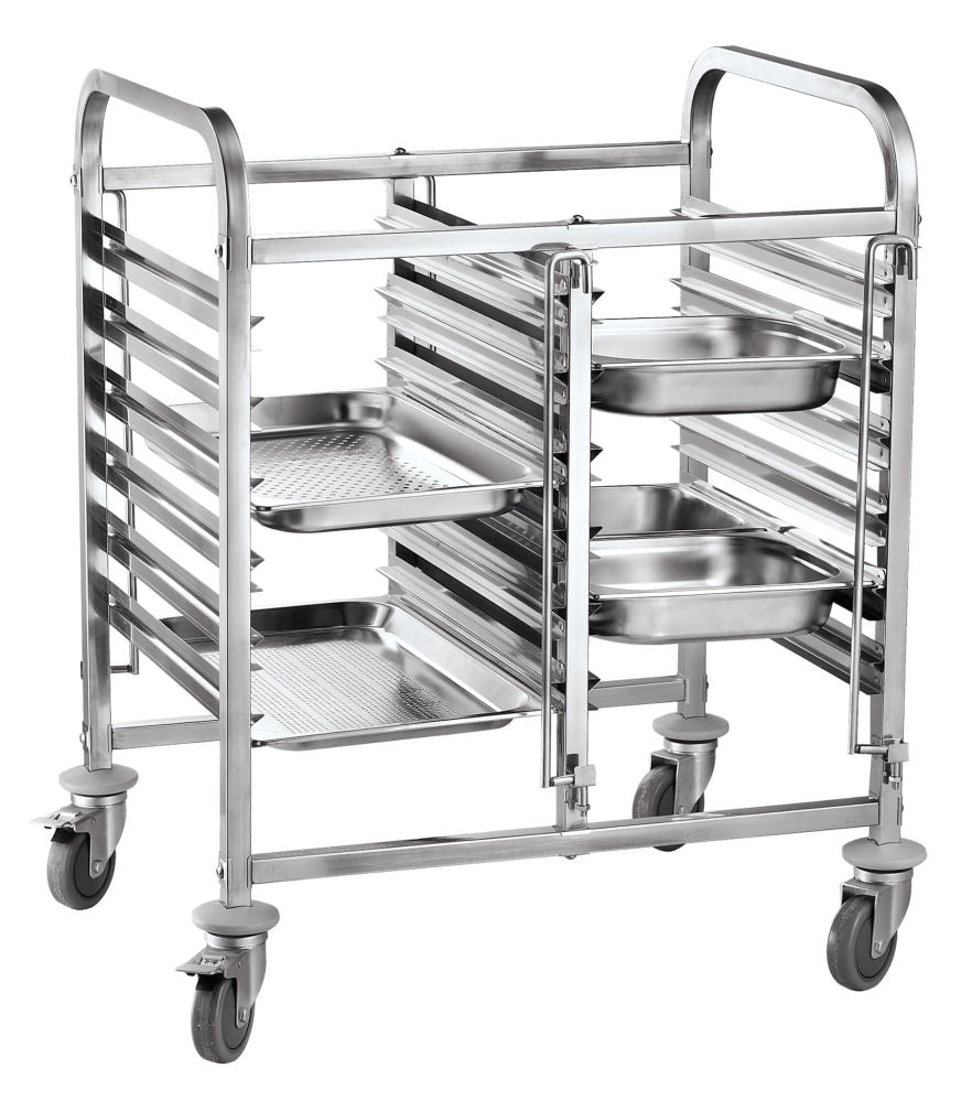 Tralle dobbel med hjul - 12 x GN 1/1, 740x550x (H) 940mm - for Storkjøkken - XL - Storkjøkken
