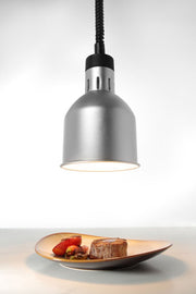Varmelampe justerbar sylindrisk, sølv, 230V/250W, Ø175X (H) 250mm - for Storkjøkken - XL - Storkjøkken