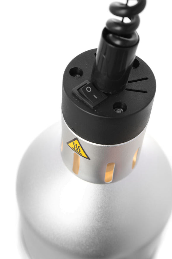 Varmelampe justerbar sylindrisk, sølv, 230V/250W, Ø175X (H) 250mm - for Storkjøkken - XL - Storkjøkken