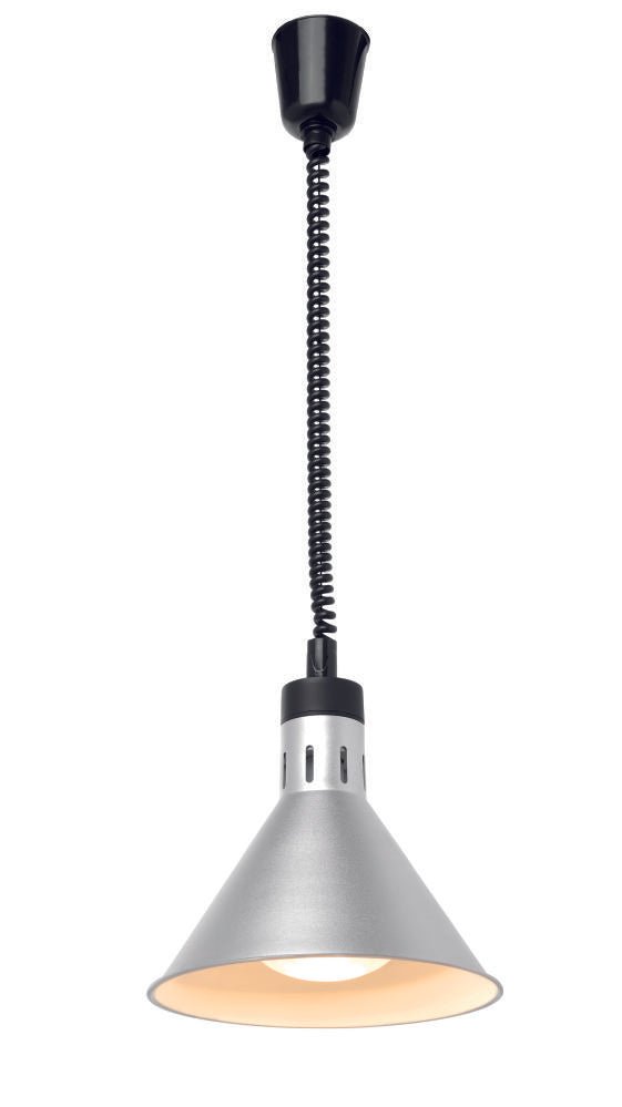 Varmelamper heve og senke Conical, Silver, 230V/250W, Ø275X (H) 250mm - for Storkjøkken - XL - Storkjøkken