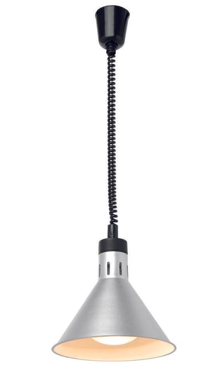 Varmelamper heve og senke Conical, Silver, 230V/250W, Ø275X (H) 250mm - for Storkjøkken - XL - Storkjøkken