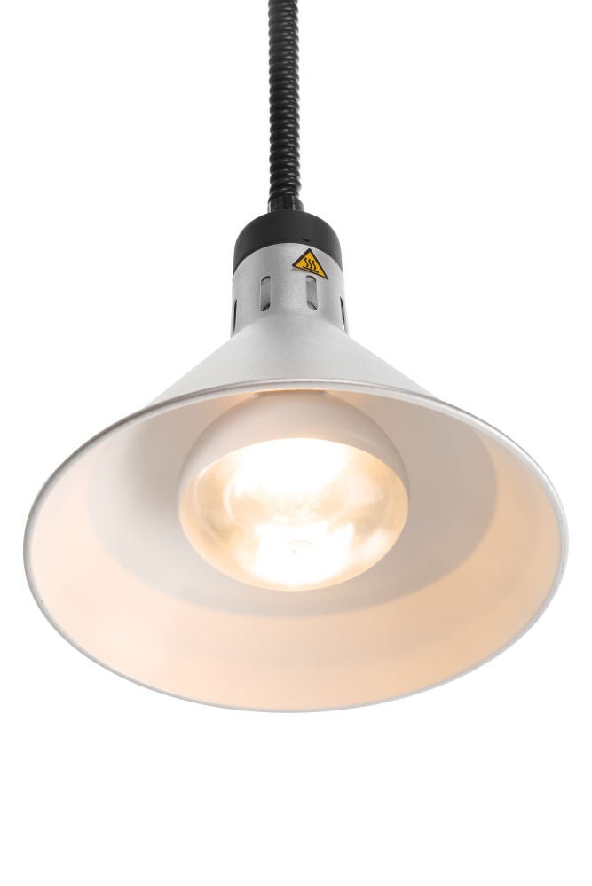 Varmelamper heve og senke Conical, Silver, 230V/250W, Ø275X (H) 250mm - for Storkjøkken - XL - Storkjøkken