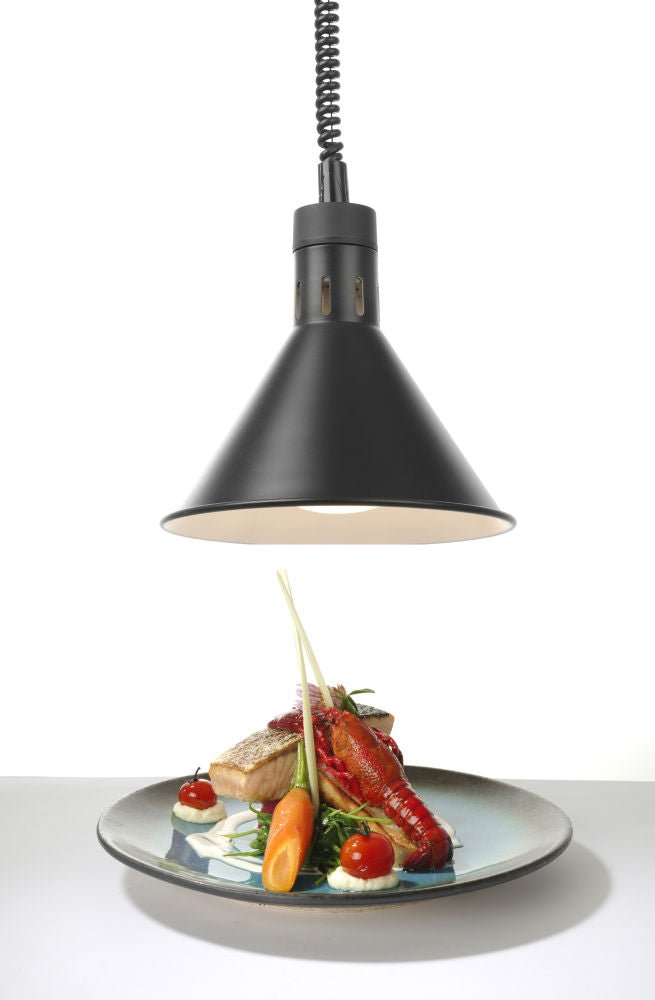 Varmelamper heve og senke Conical, svart, 230V/250W, Ø275X (H) 250mm - for Storkjøkken - XL - Storkjøkken